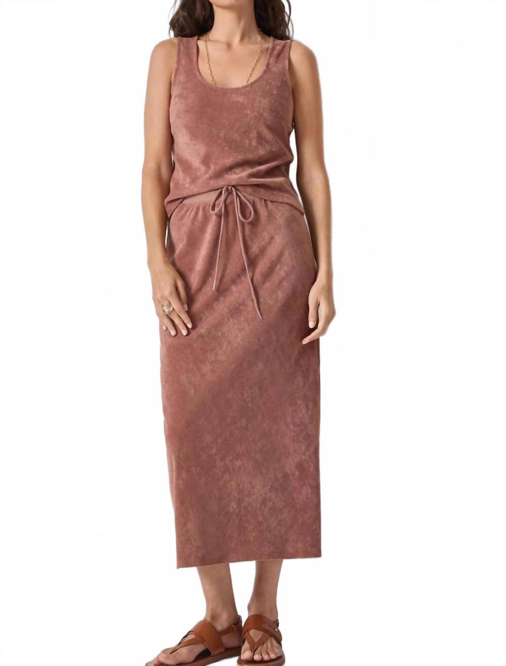 NEW LILLA P terry tank top in bark